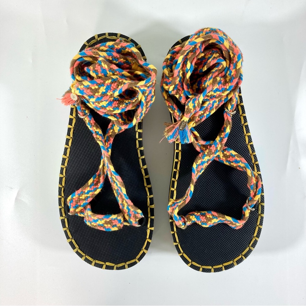 Chloe Lou Strappy Platform Sandals US 7 NWT 37 Summer Beach - Picture 10 of 17
